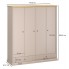 IDELLO шафа 4d2s taupe / дуб kamienny