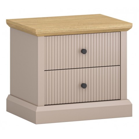 IDELLO шафка приліжкова 2s taupe / дуб kamienny IDELLO шафка приліжкова 2s taupe / дуб kamienny