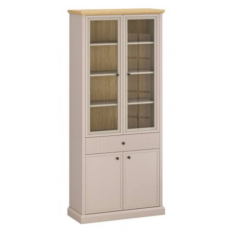 IDELLO вітрина 2d2w1s taupe / дуб kamienny IDELLO вітрина 2d2w1s taupe / дуб kamienny